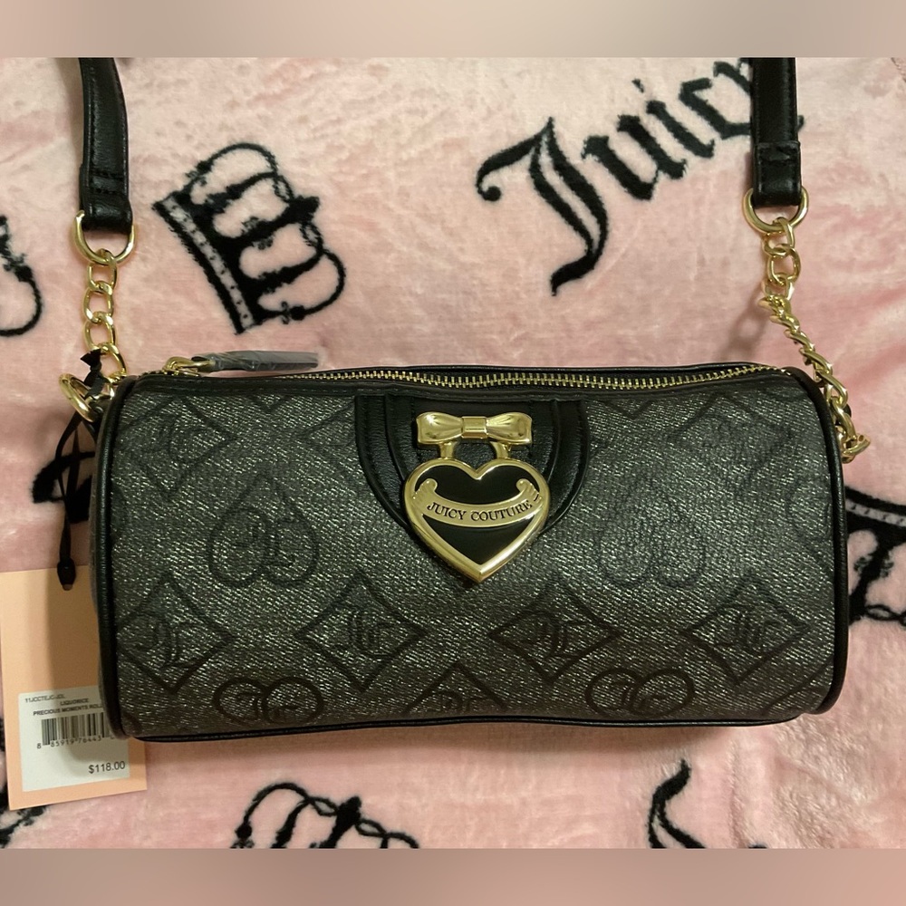 Juicy Couture Precious Moments Barrel Bag In Black